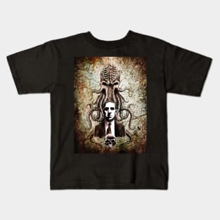 Lovecraft Grunge Design 2 Kids T-Shirt